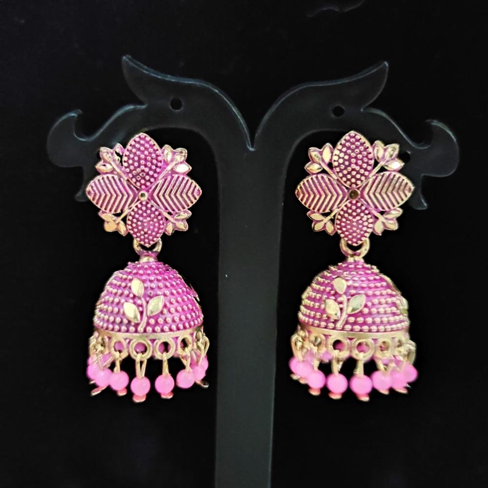 Floral Design Jhumka Earrings