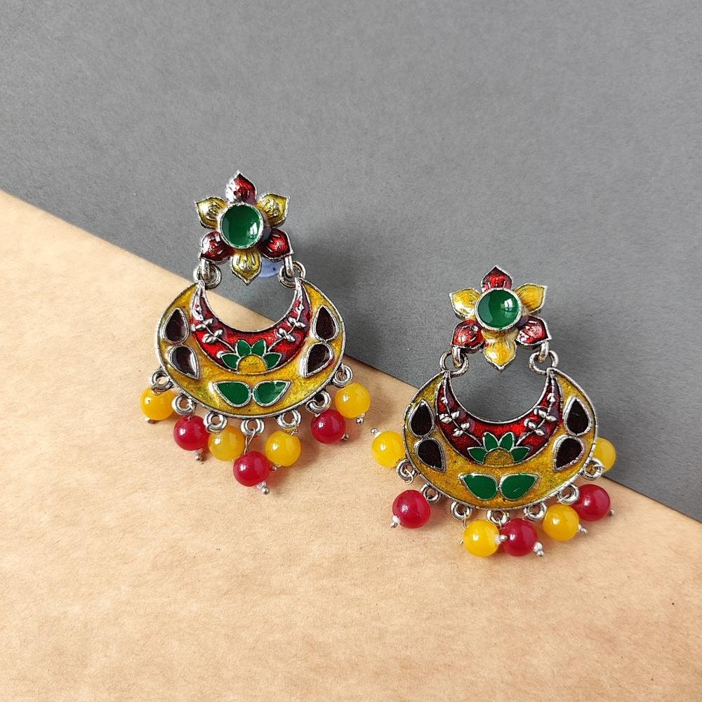Hand Painted Chandbali Earrings
