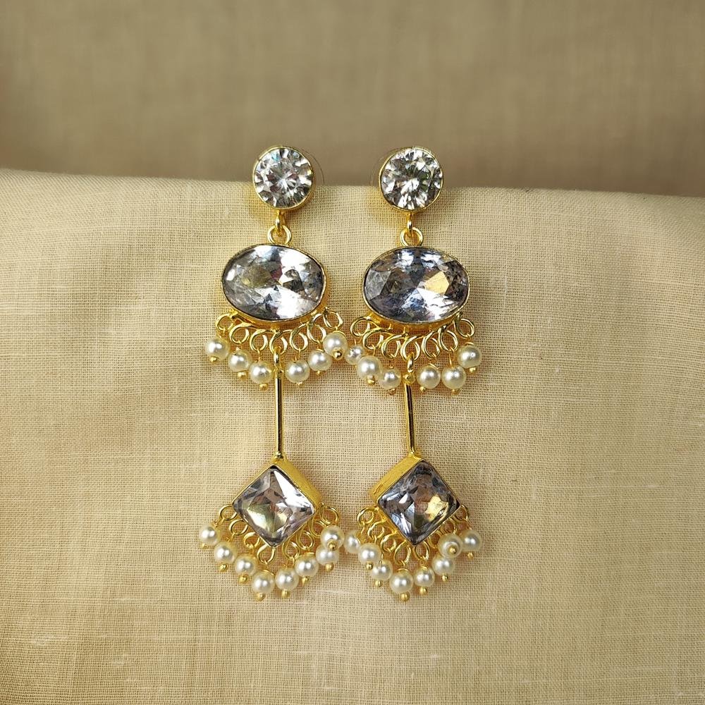 Stone Statement Dangle Earrings