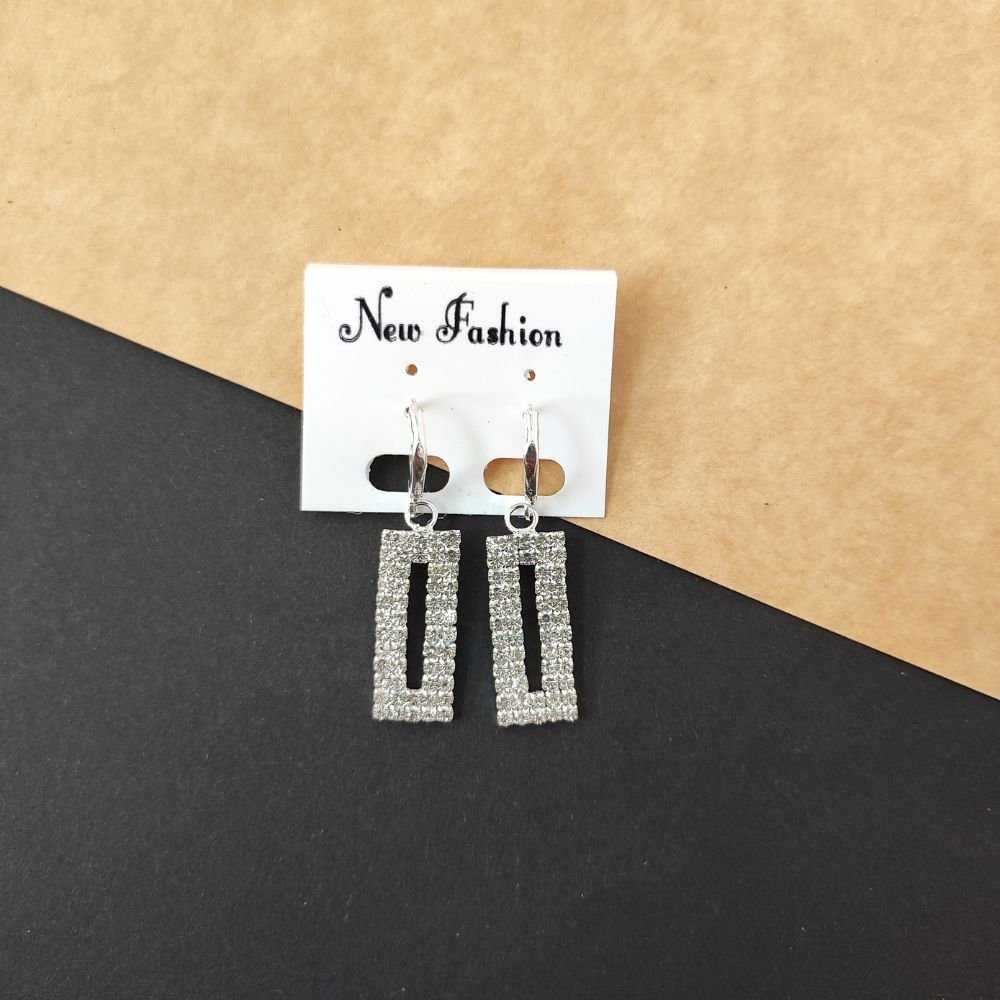 Lightweight silver look earrings for women daily wear