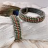 Hand painted silver look alike bangles/kada for women