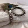 Antique hand painted silver look alike oxidised bangles/kada for women