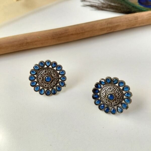 Elegant stud earrings with stone for women festive occasions