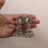 Trendy Silver Oxidised Mirror Jhumka Earrings For Women