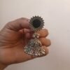 Trendy Silver Oxidised Mirror Jhumka Earrings For Women