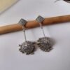 2025/09/1000616362-scaled.jpg Handmade Silver oxidised long jhumka earrings for women