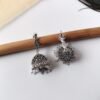 2025/09/1000616404-scaled.jpg Silver oxidised peacock stud jhumka earrings for women