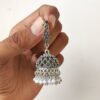 2025/09/1000616407-scaled.jpg Silver oxidised peacock stud jhumka earrings for women