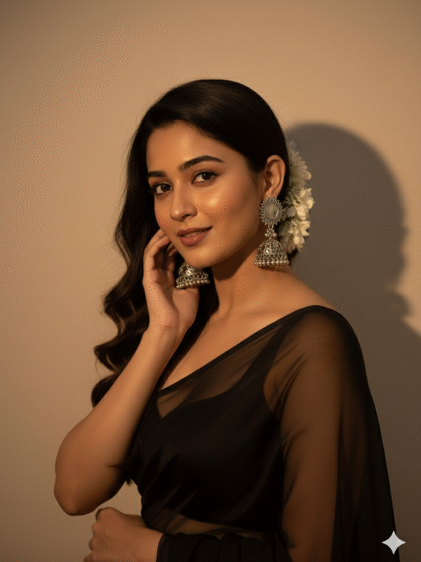 Trendy Silver Oxidised Mirror Jhumka Earrings For Women