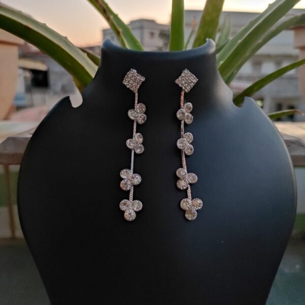 Long ad stone dangle earrings