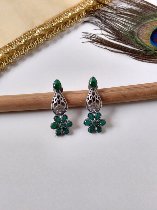 Antique Floral Stud Earrings