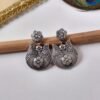 Oxidised statement floral stud dangle earrings for women modern trendy look under 199