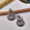 Oxidised statement floral stud dangle earrings for trendy look