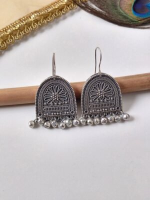 Antique Oxidised Bugadi Earrings