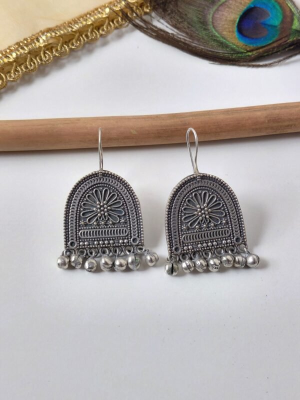 Antique Oxidised Bugadi Earrings