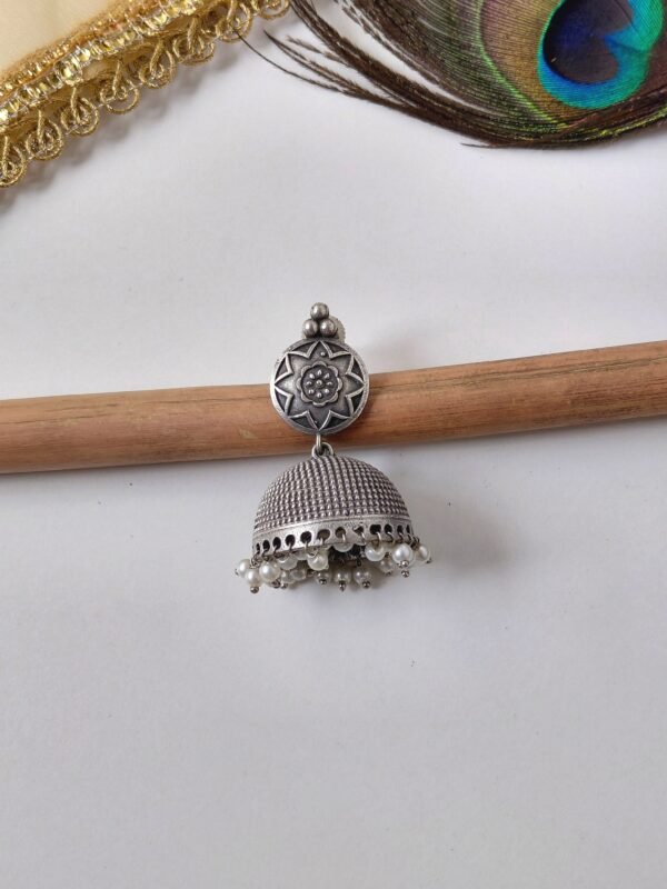 Statement Oxidised Jhumka Earrings