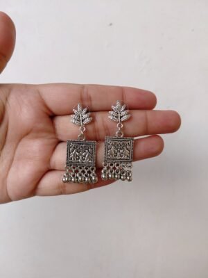 Oxidised Dangle Earrings