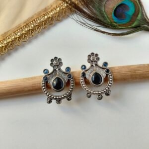 Oxidised Oversized Stud Earrings