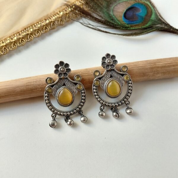 Oxidised Oversized Stud Earrings