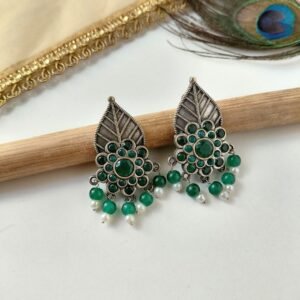 Leaf Floral Oversized Stud Earrings