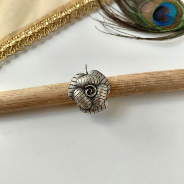 Oxidised Rose Bugadi Earrings