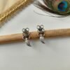 Antique Silver Look Alike Minimal Stud Earrings