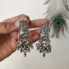 Antique Silver Handmade Stud Ghunghroo Earrings