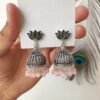 Lotus Stud Jhumka Earrings