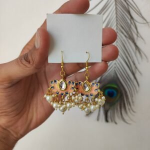 Lotus Kundan Dangler Earring