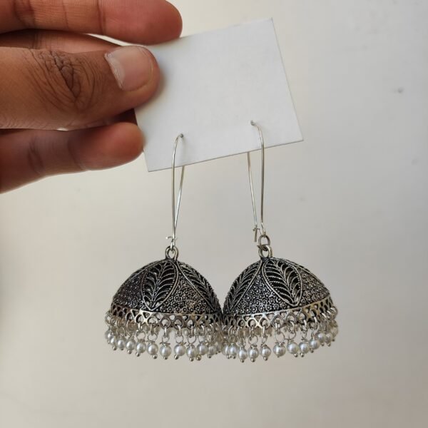 Big hanging jhumka earrings