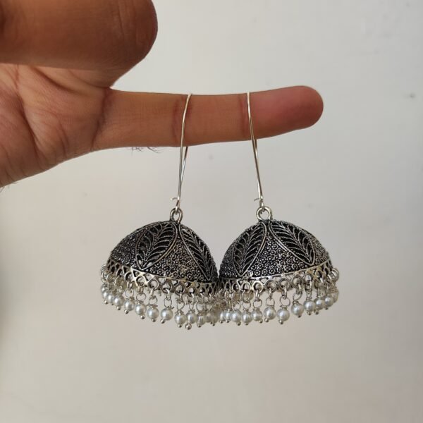 Big hanging jhumka earrings