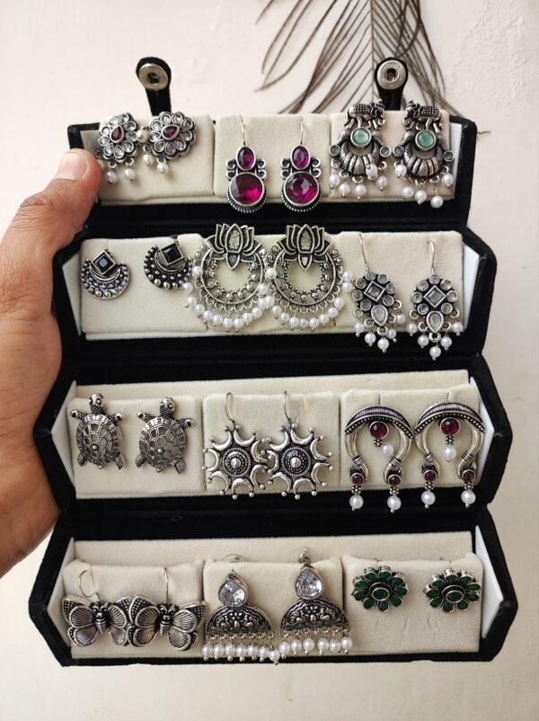 2026/04/1000860875-scaled.jpg 12 Pairs Designer Oxidized Earrings Box