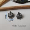 Oxidised Minimal Fish Stud Earring