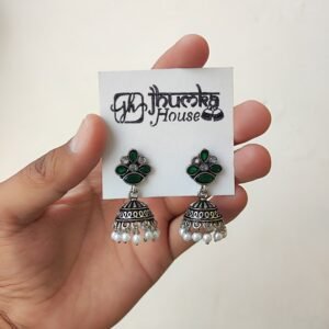 Small Oxidised Daily Wear Jhumka